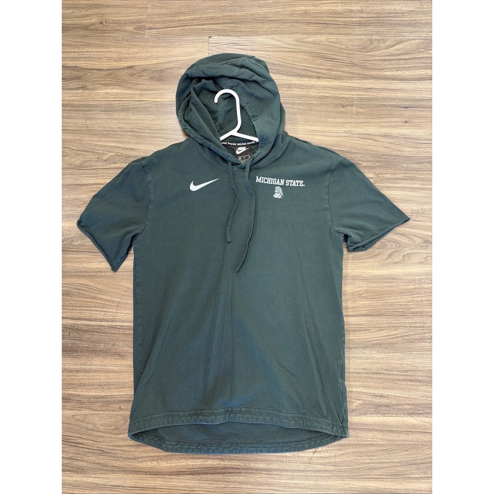 Nike Michigan State Short Sleeve Hoodie Size Medium